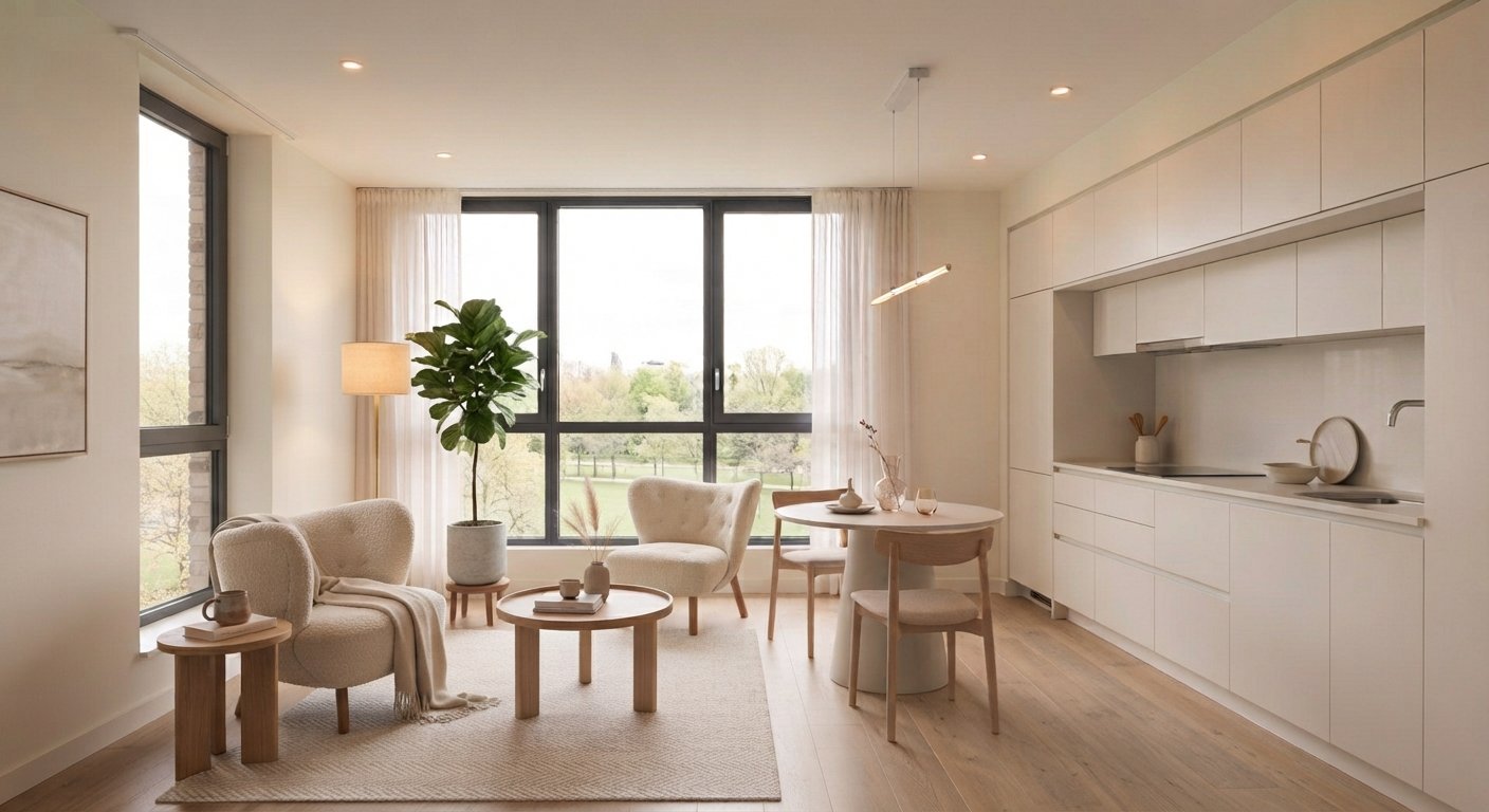 In Small Apartment Decorate Empty Corners