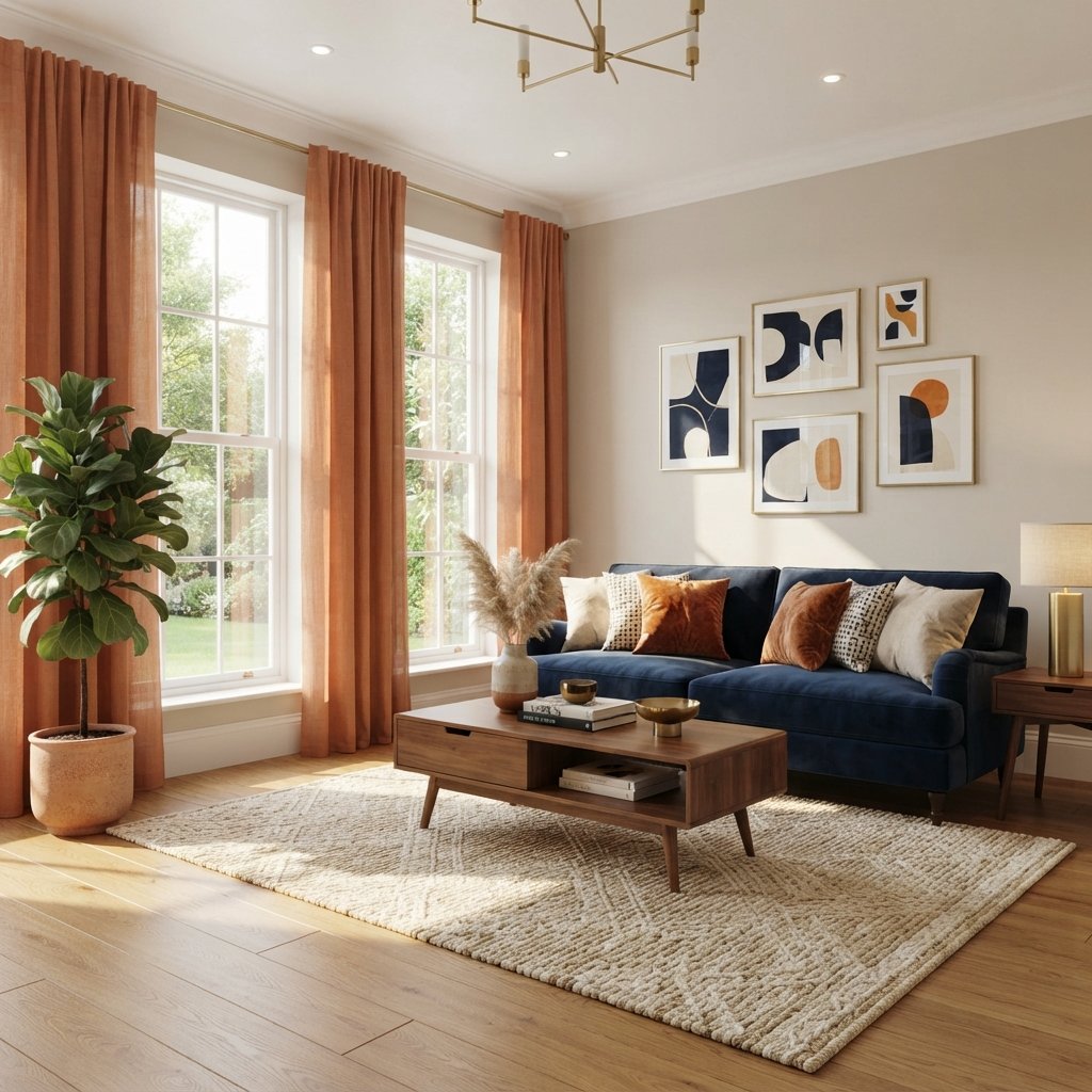 Decorate With Orange Curtains