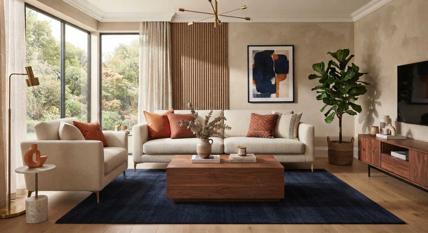 Add a Navy Blue Rug