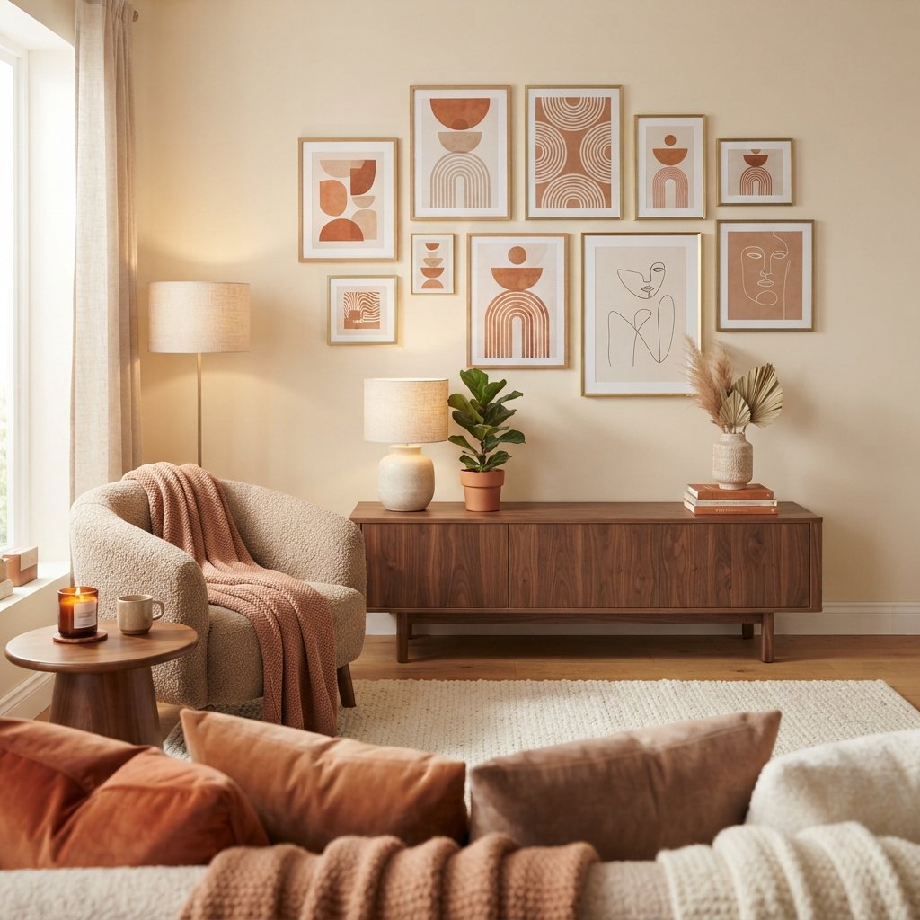 Use Warm-Toned Wall Art