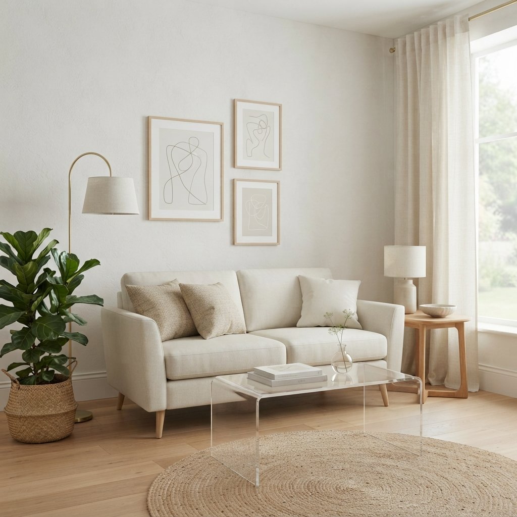 Use Glass or Acrylic Furniture