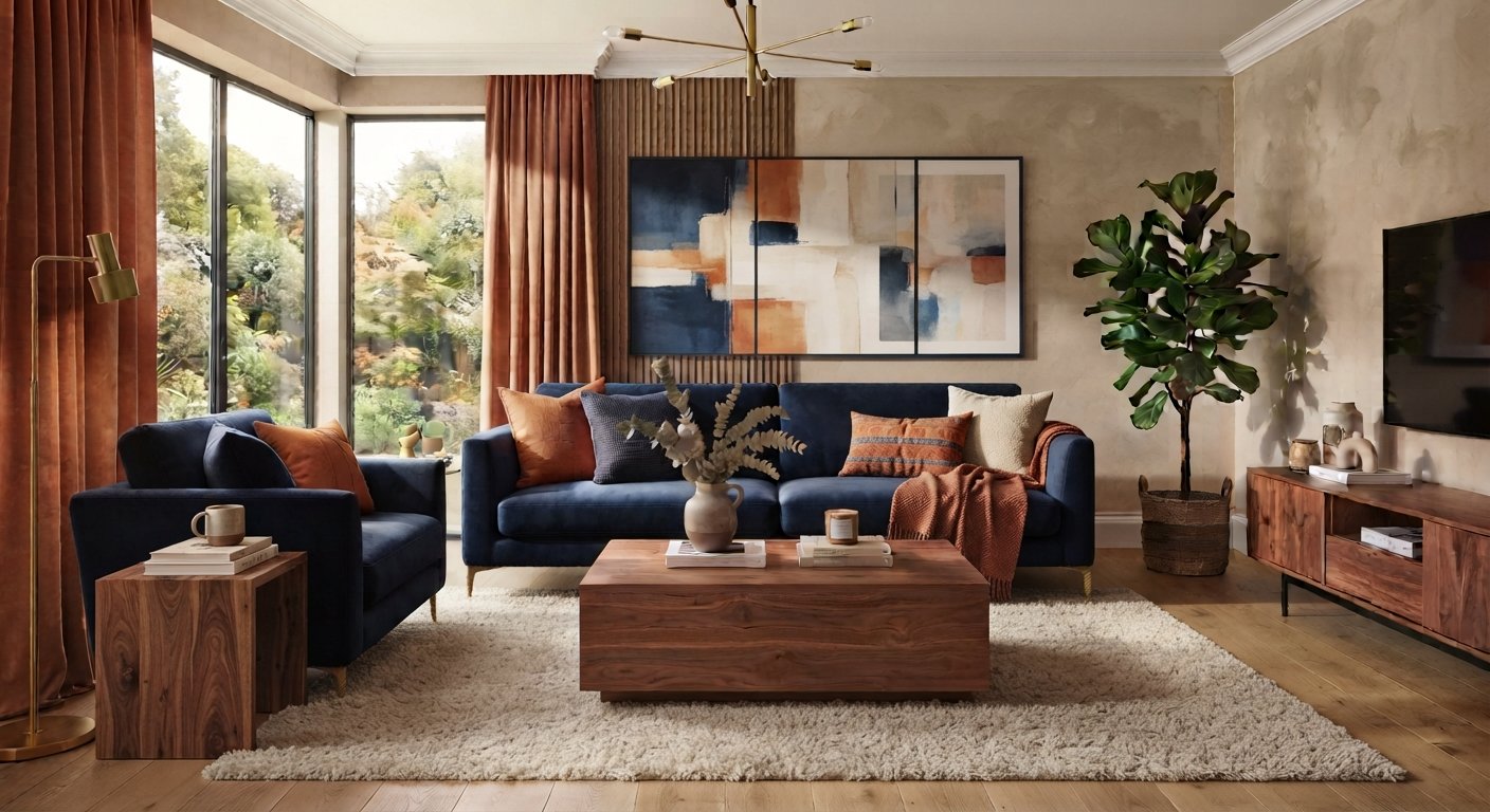Use Orange and Navy Artwork