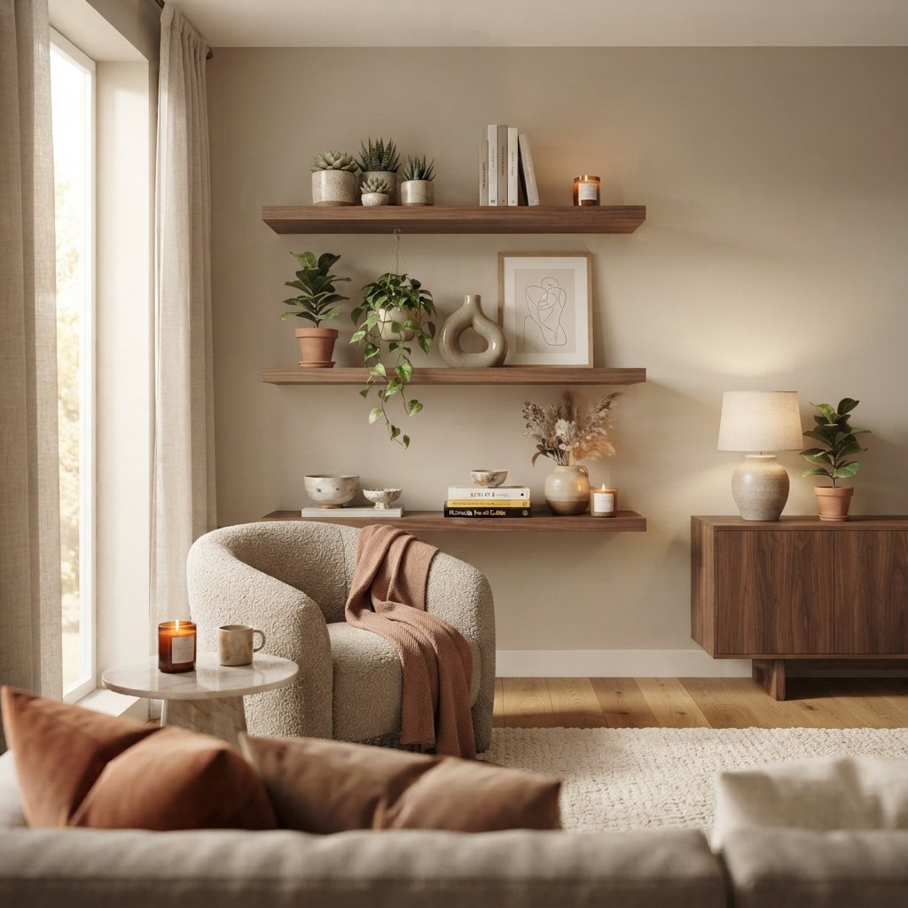 Decorate with Floating Wall Shelves