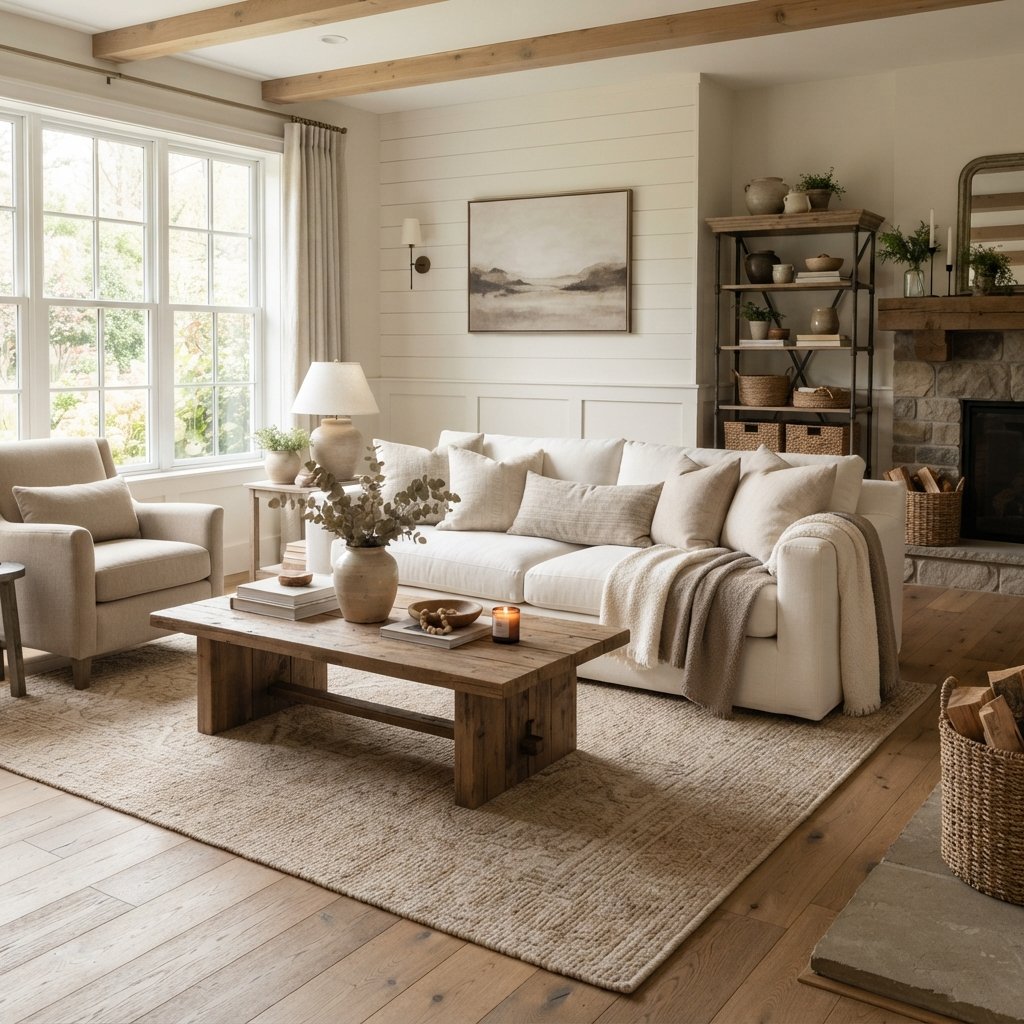 2. Cozy White Sofa