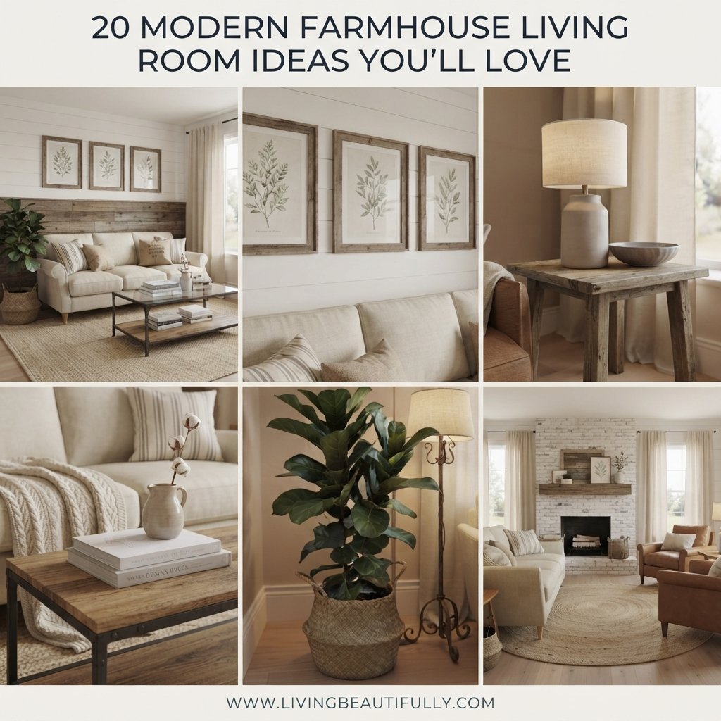 20 Modern Farmhouse Living Room Ideas You’ll Love